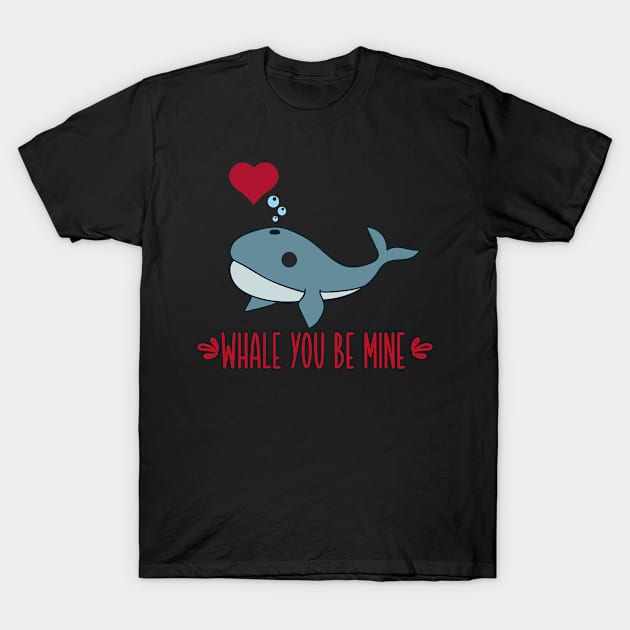 Whale You Be Mine for Valentine's Day Couples T-Shirt by tropicalteesshop